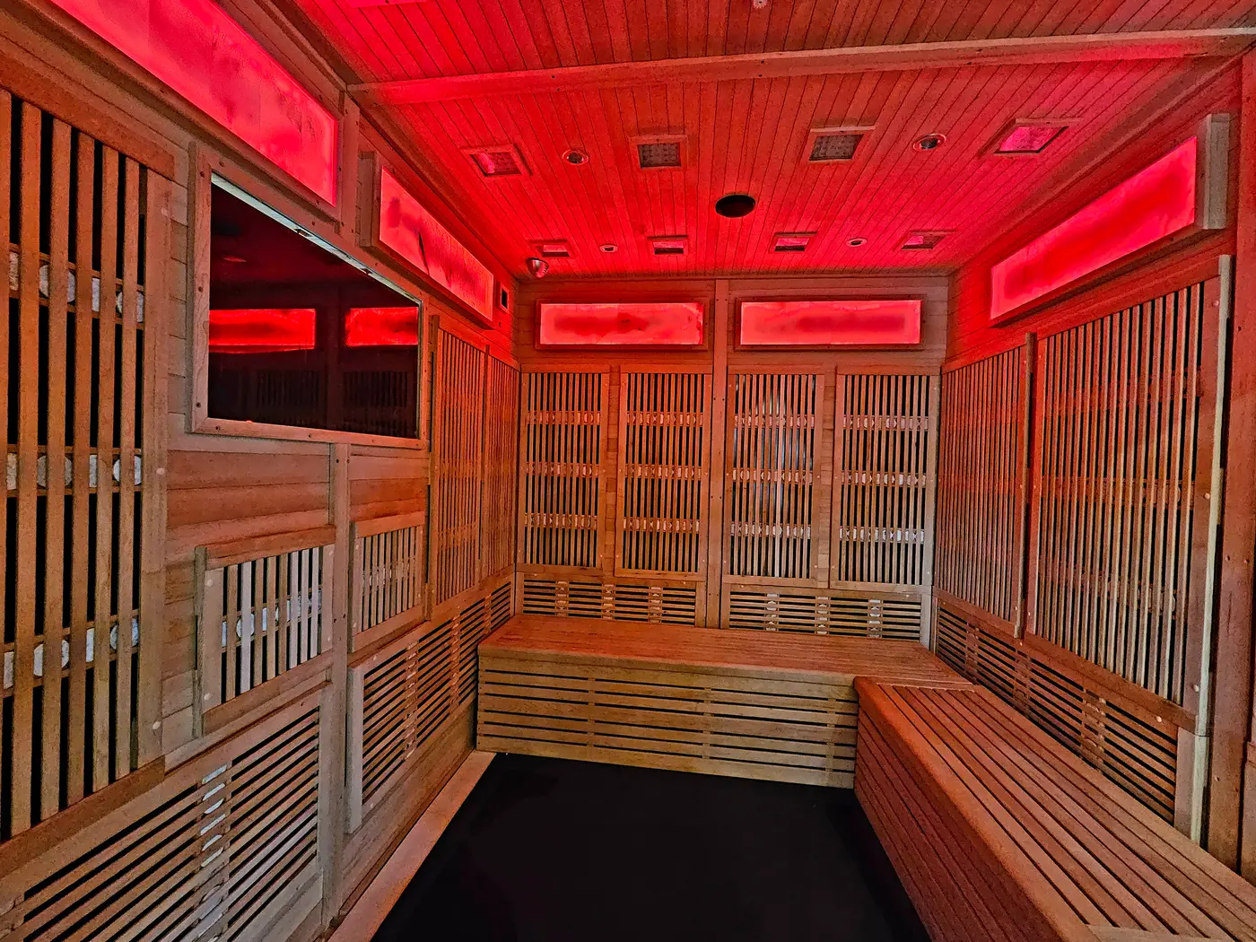 Infrared sauna room at The PARC in Blaine MN