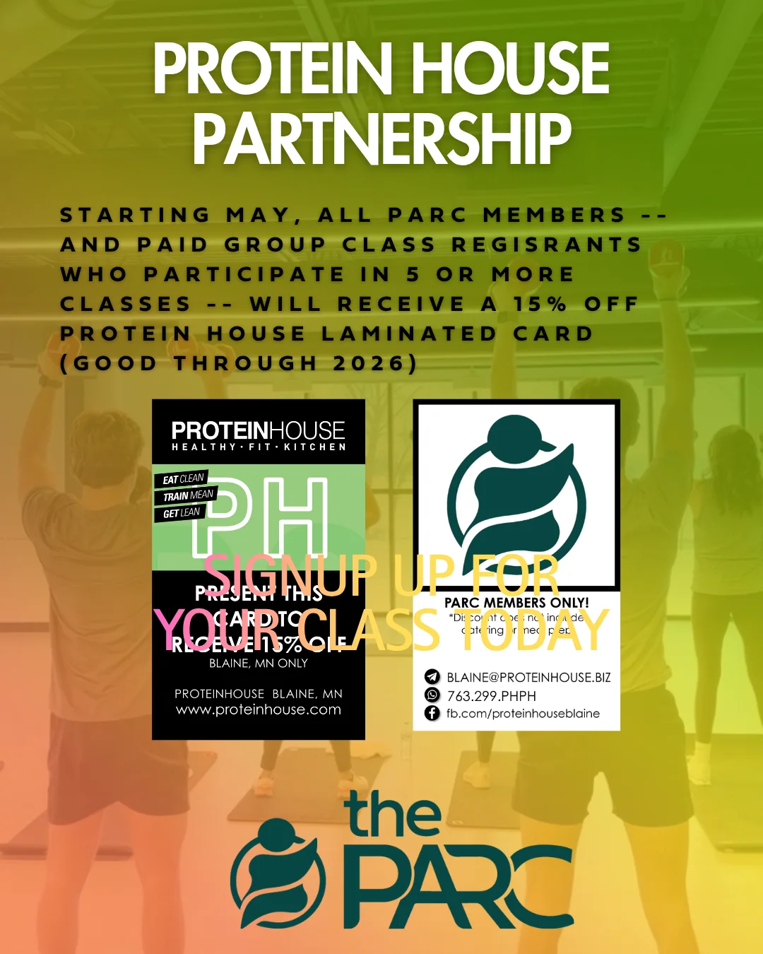 Protein House partnership — 15% off for PARC members
