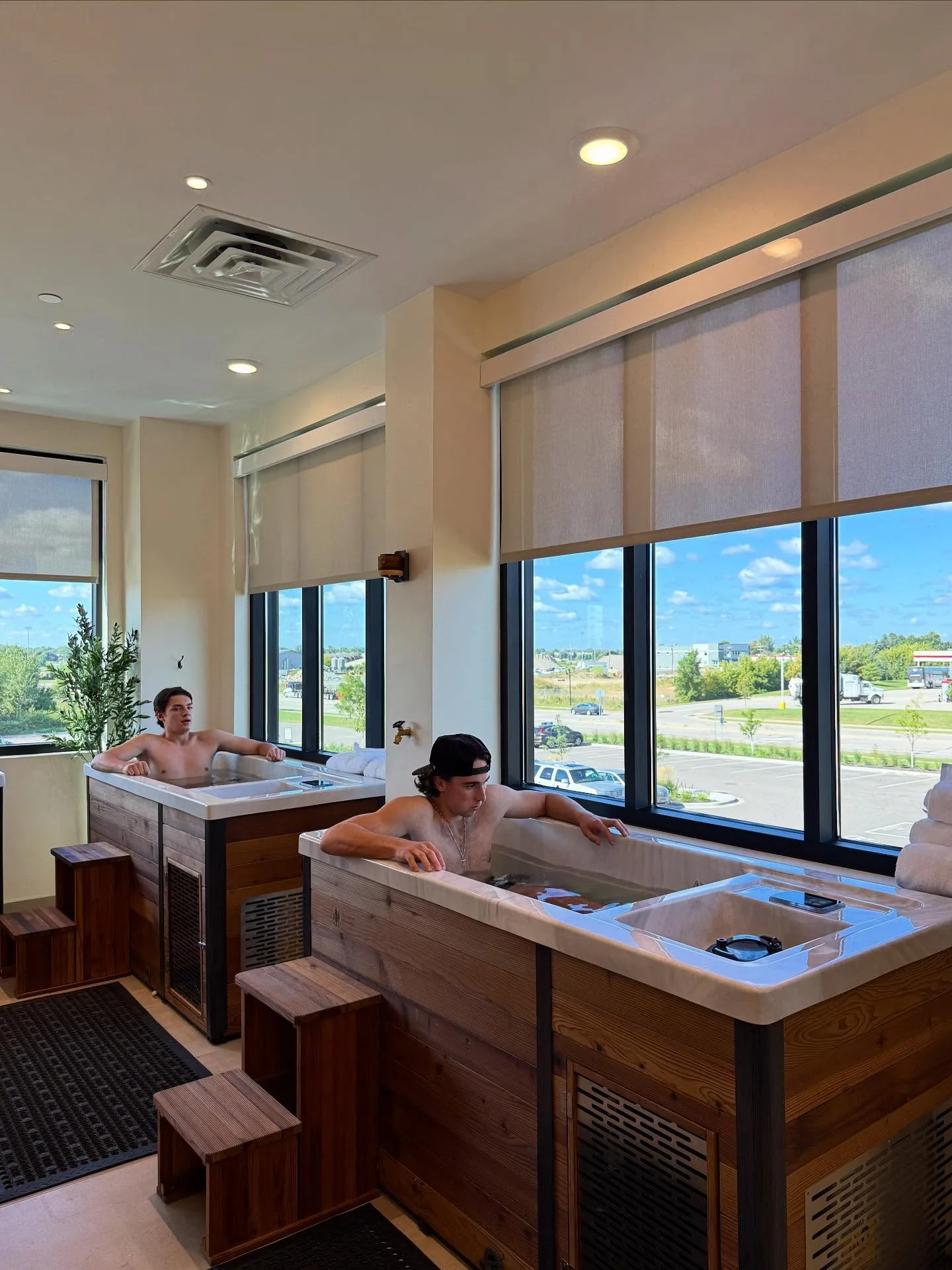 Cold plunge tubs at The PARC in Blaine MN
